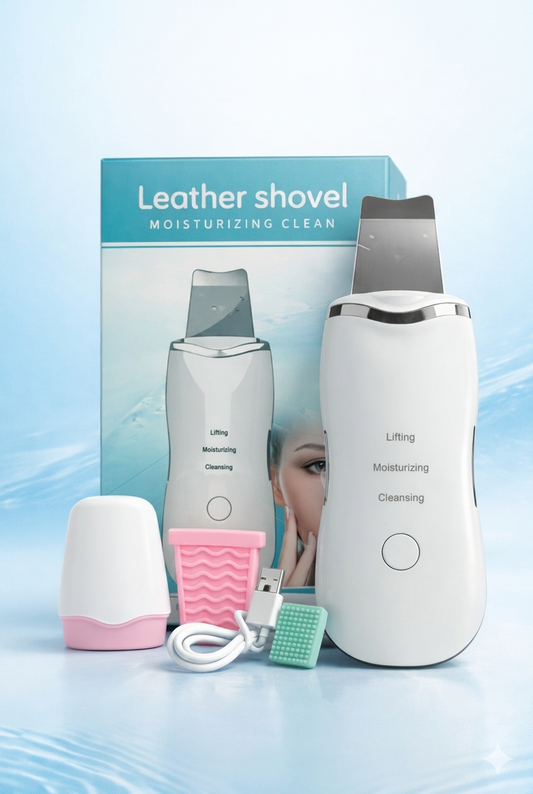 Leather Shovel Moisturizing Clean – Appareil de Nettoyage Visage à Spatule Ultrasonique 6 en 1