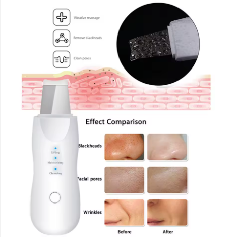 Leather Shovel Moisturizing Clean – Appareil de Nettoyage Visage à Spatule Ultrasonique 6 en 1